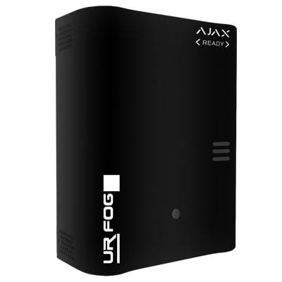 Black wall-mounted security fog generator for retail stores